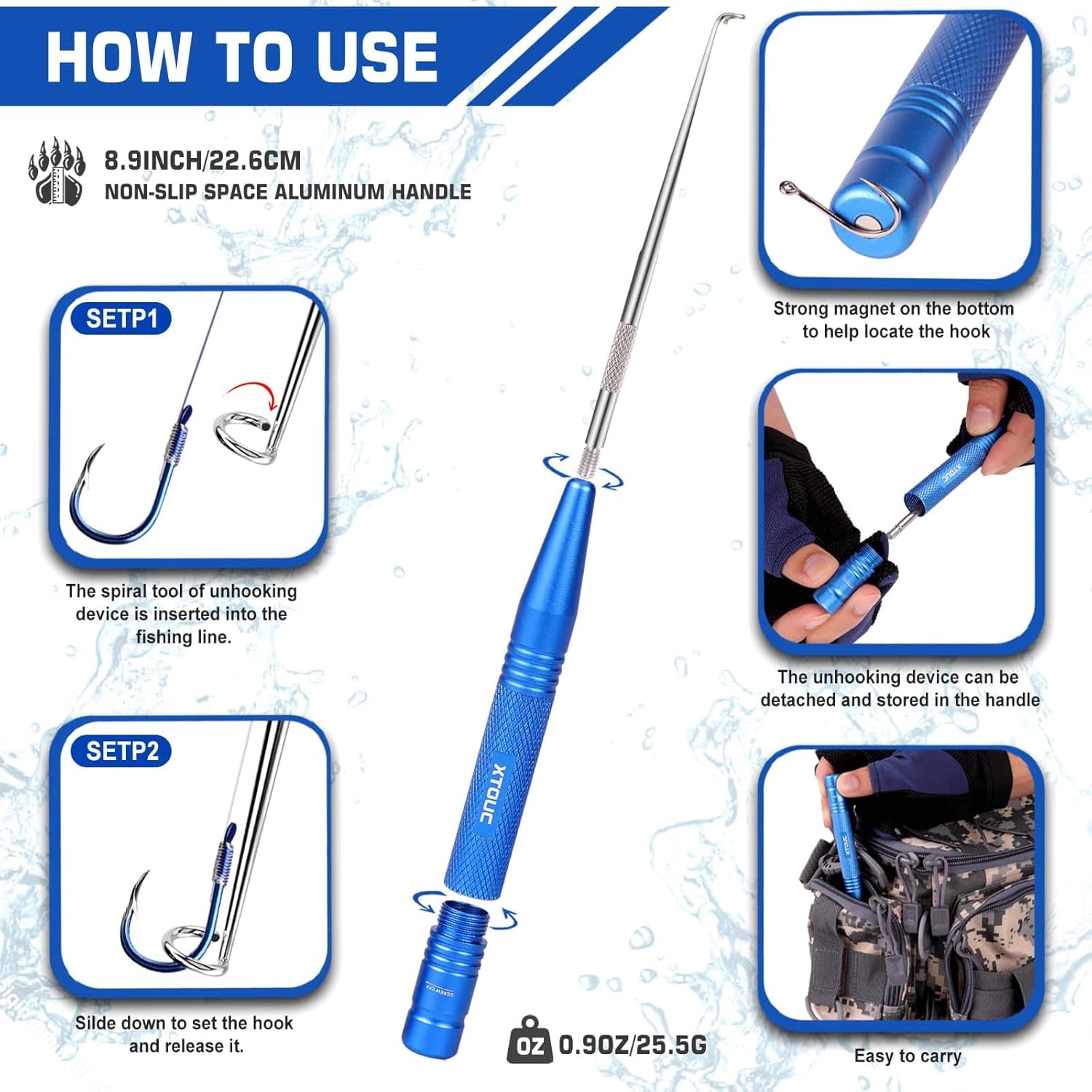 Saltwater Fishing Pliers Titanium Alloy Jaw, Fish Hook Quick Removal, Fishing Accessories and Equipment, Split Ring Tools, Fishing Tackle Kit, Fishing Gear for Gift