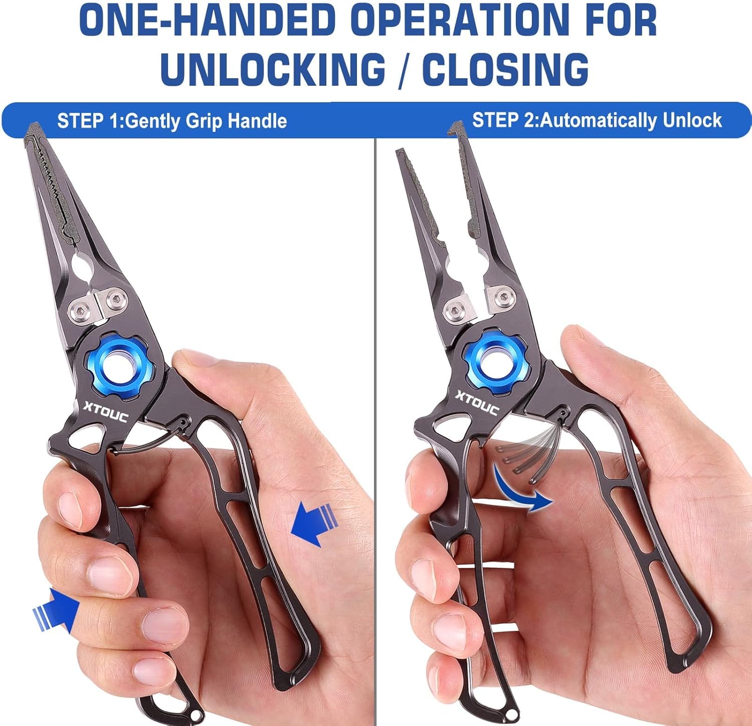 Saltwater Fishing Pliers Titanium Alloy Jaw, Fish Hook Quick Removal, – XTOUC Saltwater Fishing Pliers Titanium Alloy Jaw, Fish Hook Quick Removal, – XTOUC